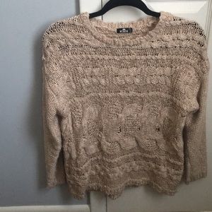 Beige beautifully knitted sweater by Kali.